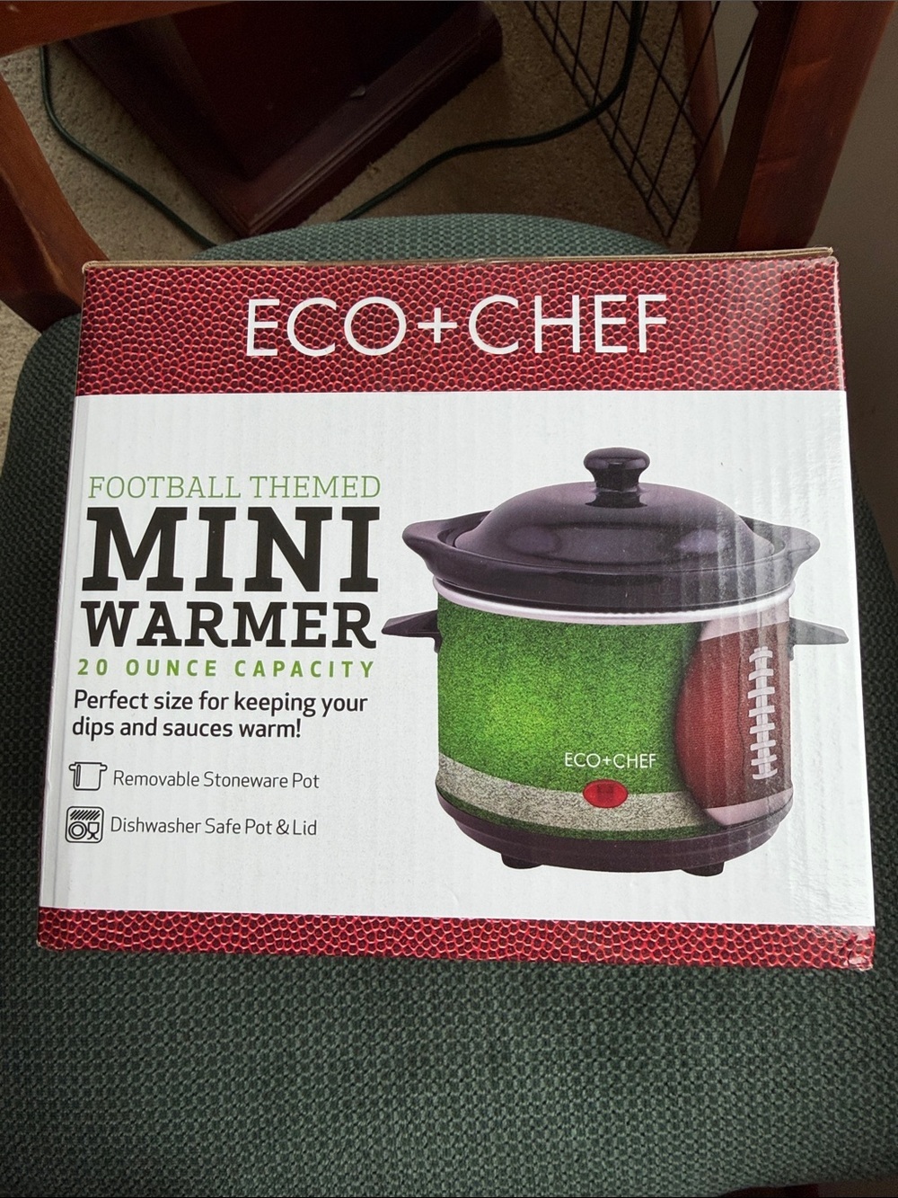 Eco+Chef Football-Themed Mini Stoneware Warmer